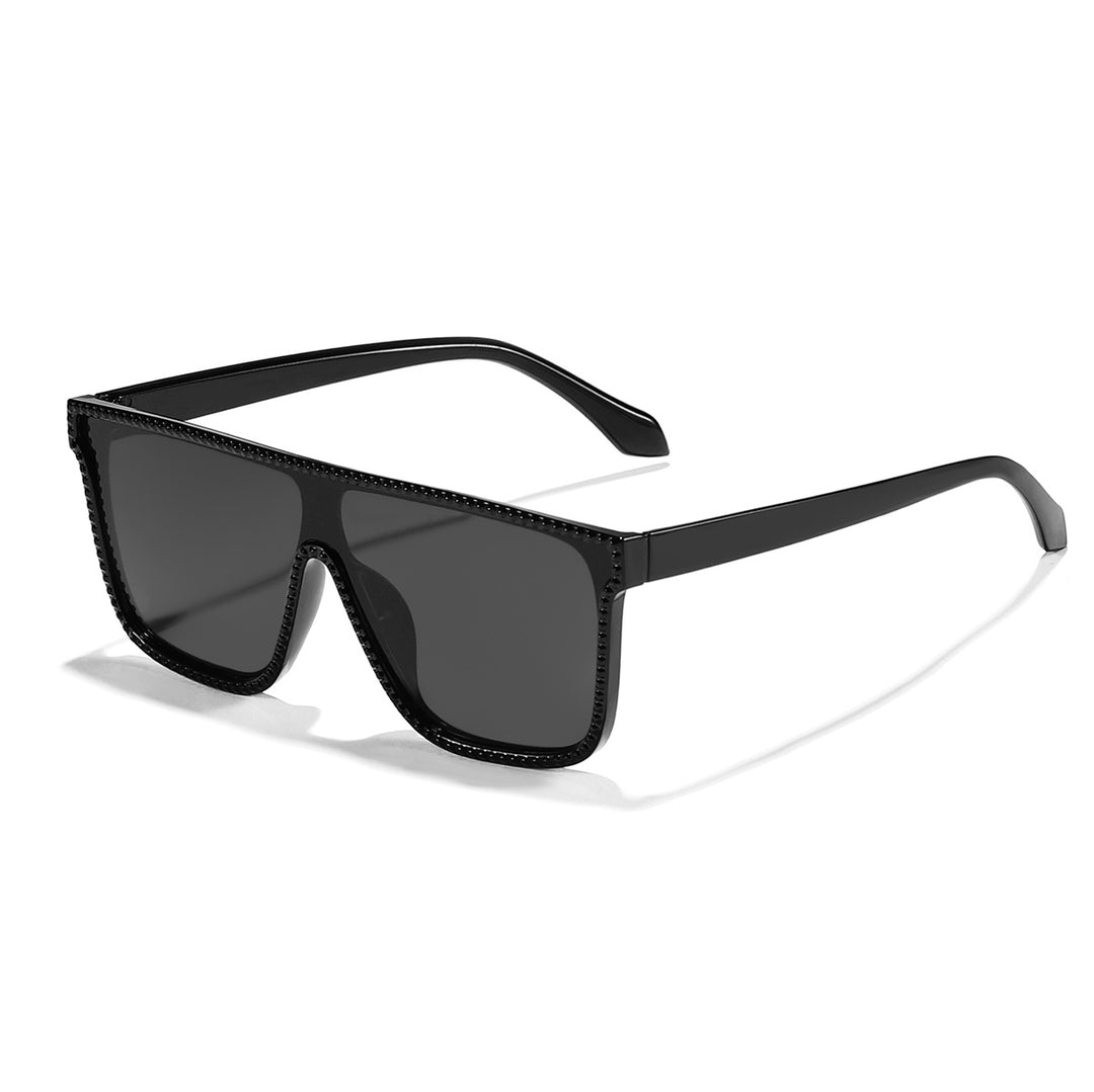 Women's futuristic fashion sunglasses with wide frame and contrasting lenses Stornfield