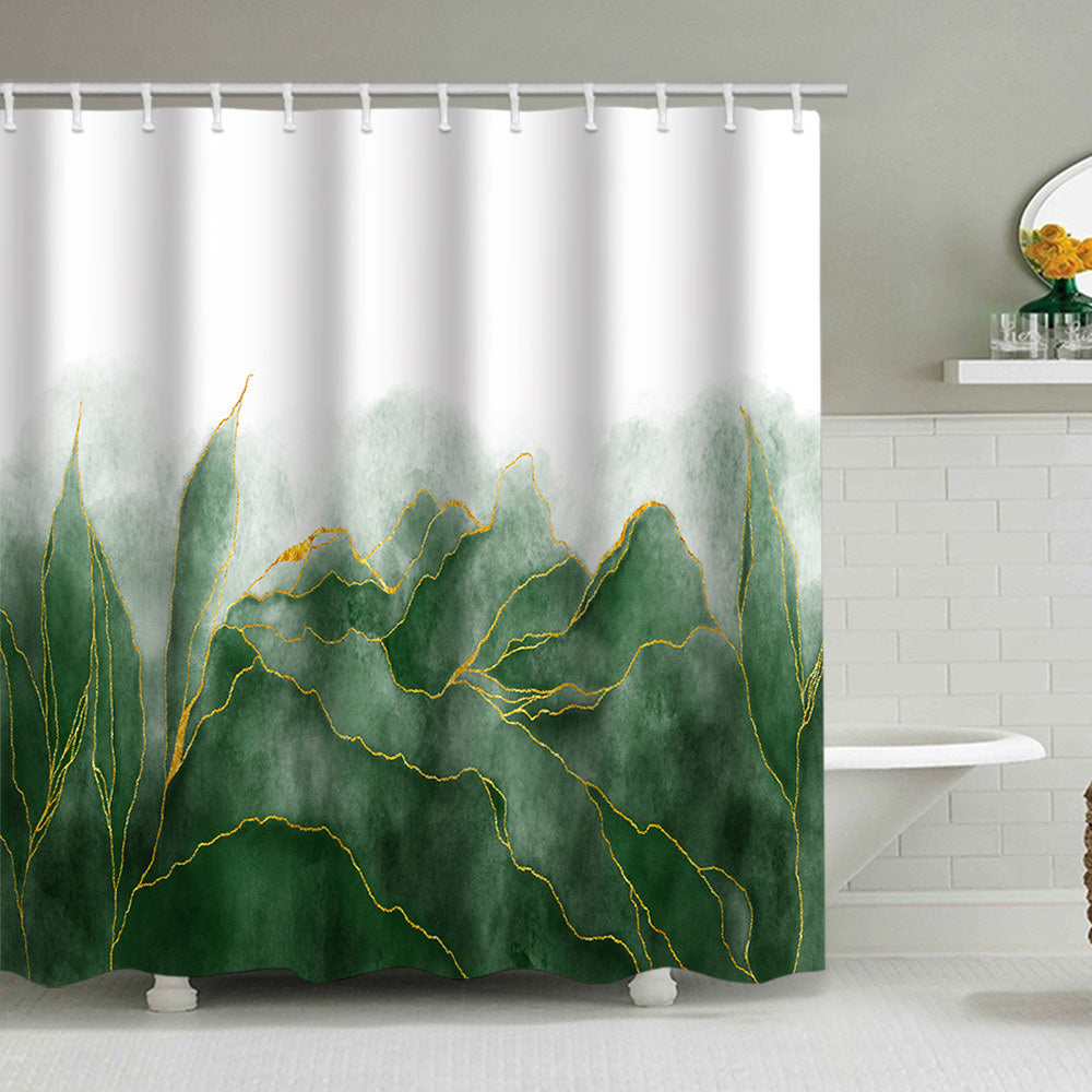 Artistic Marble Print Shower Curtain Stornfield
