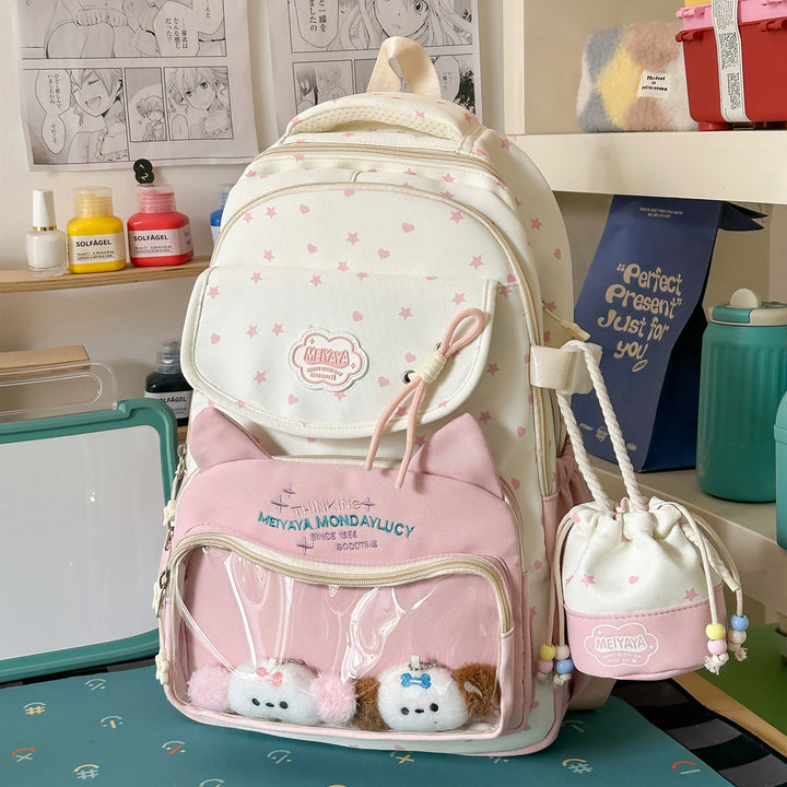Stylish Water-Resistant Star-Patterned Backpack Stornfield