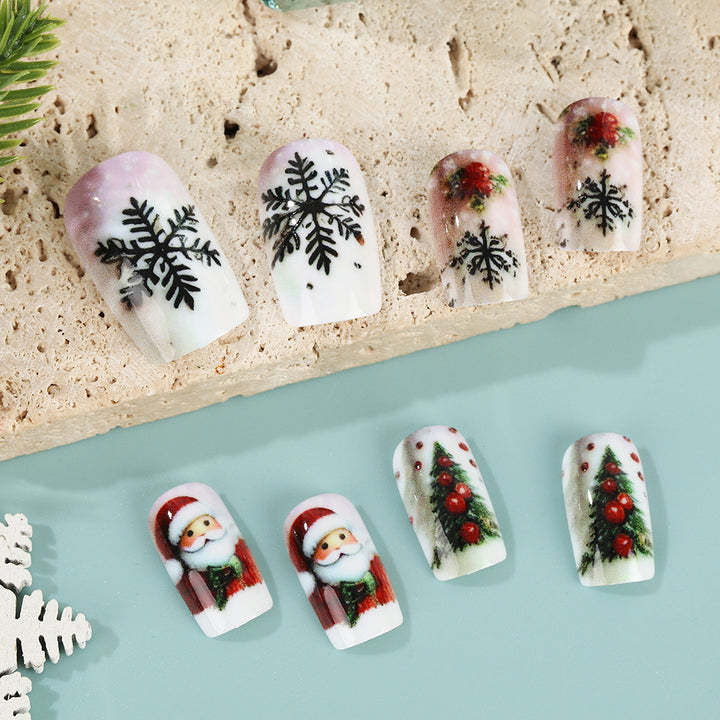 Festive artificial nails with Christmas motifs Stornfield