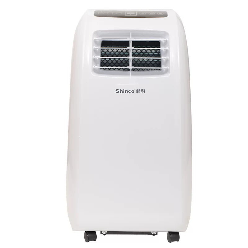 Unisex one size ventilated single tube portable refrigerant air conditioner with top mounted digital control, dehumidifier, automatic oscillating louvers and wheels Stornfield