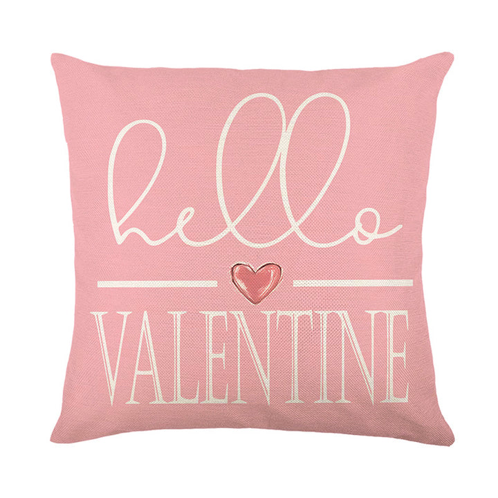 Valentine's Buffalo-Check Cotton-Linen Decorative Pillow Covers Set