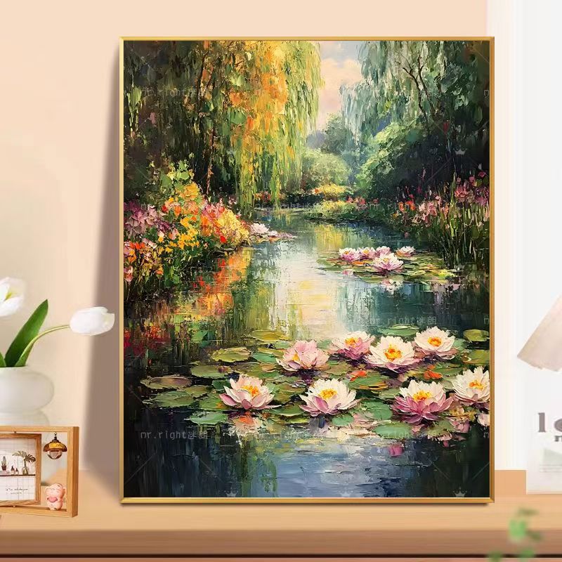 Floral Landscape Oil Painting Wall Art Stornfield