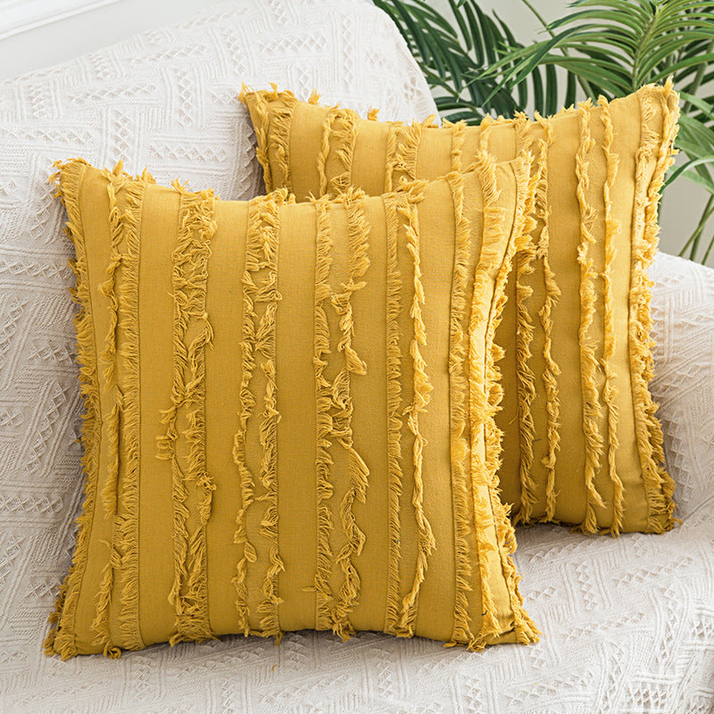Fringe Texture Square Cushion