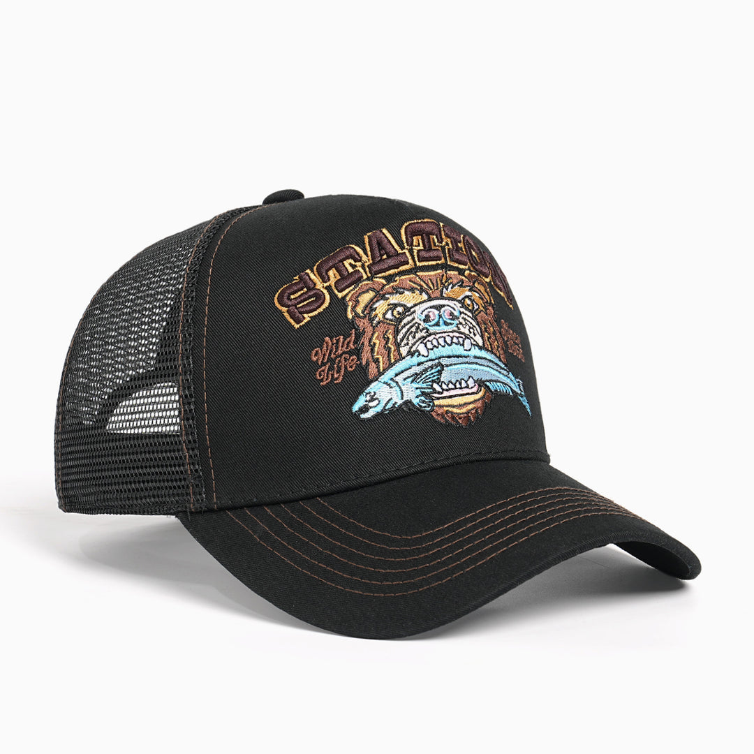 Women Trucker Cap with large embroidery design Stornfield