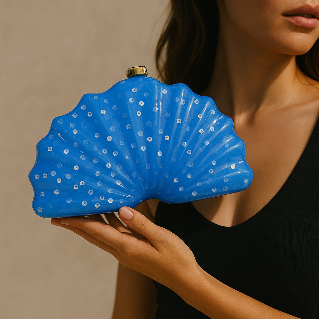 Marbled Acrylic Evening Clutch