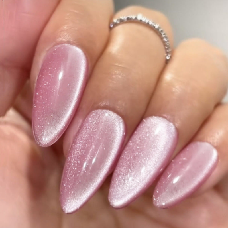 Sparkling Glittery Almond-Shaped Press-On Nails Stornfield
