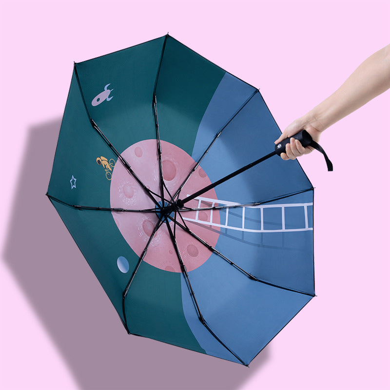 Unisex Automatic Travel Umbrella with Creative Design Stornfield