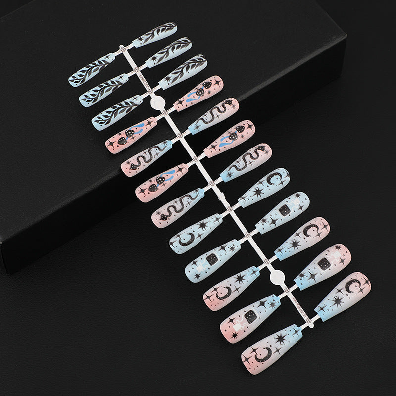 Creative nail art with mystical patterns Stornfield
