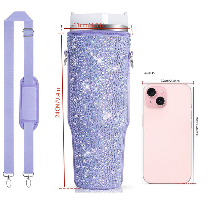 Ladies drinking bottle cover with sparkling rhinestones Stornfield