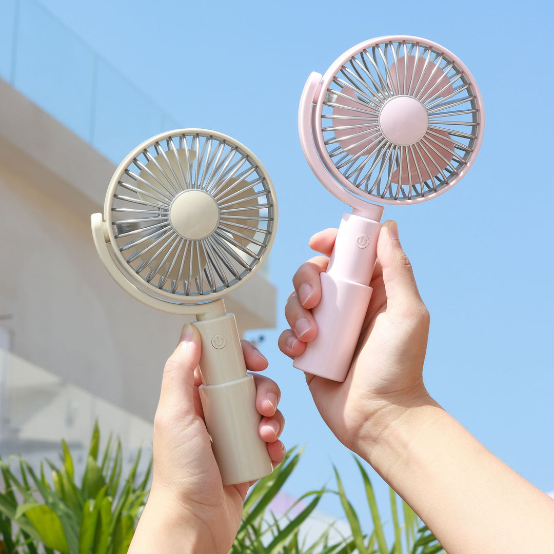 Ladies Portable Hand Fan with Ergonomic Grip and Rotatable Head Stornfield