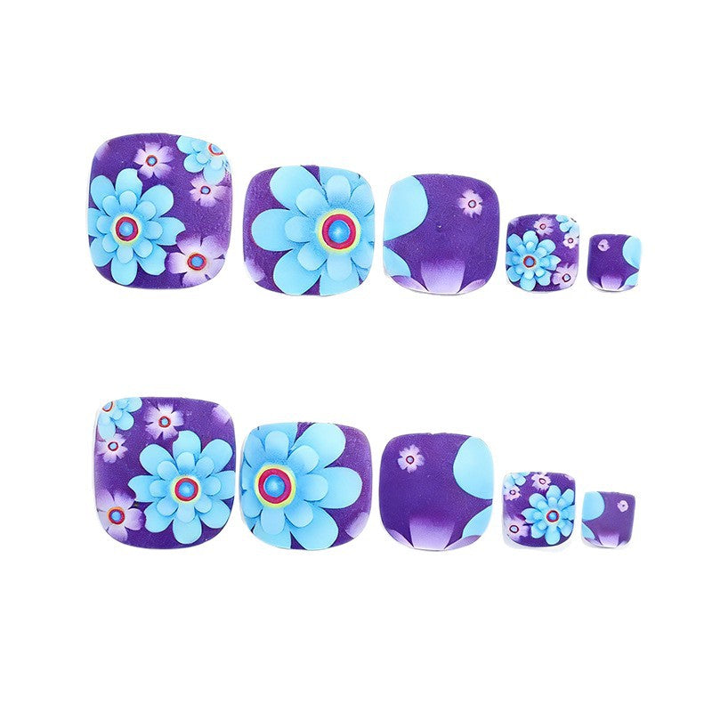 Floral Design Pedicure Nail Art Enhancements Stornfield
