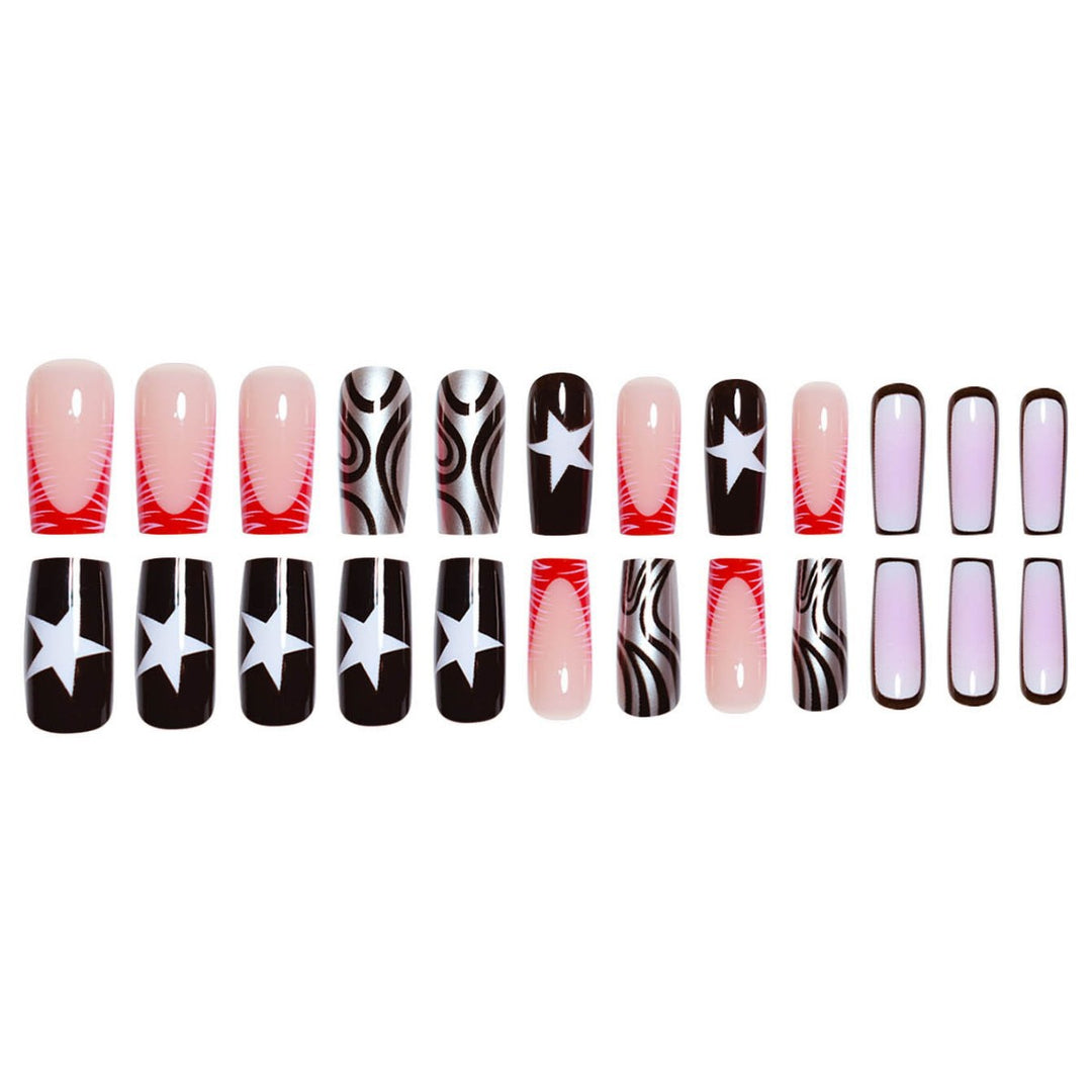 Artistic Geometric Nail Art Extensions Stornfield