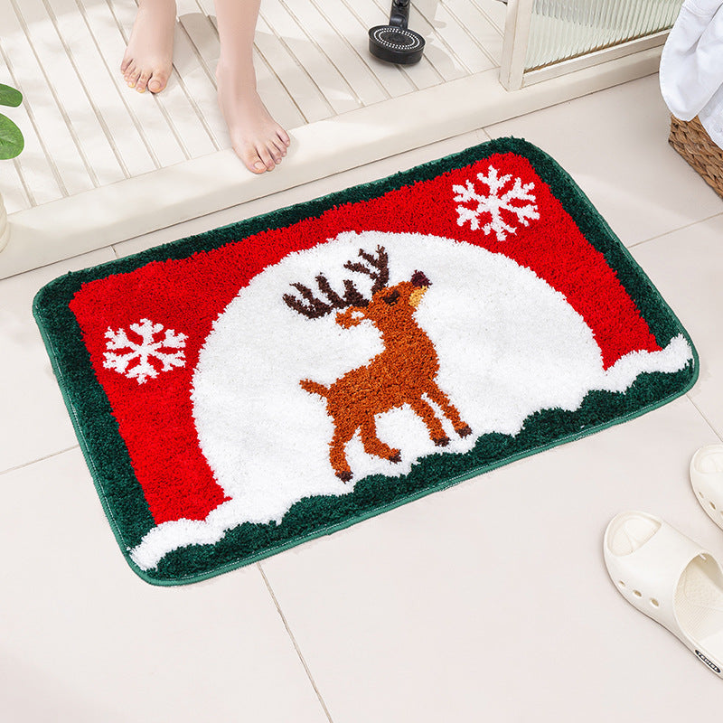 Festive Holiday-Themed Bath Mat