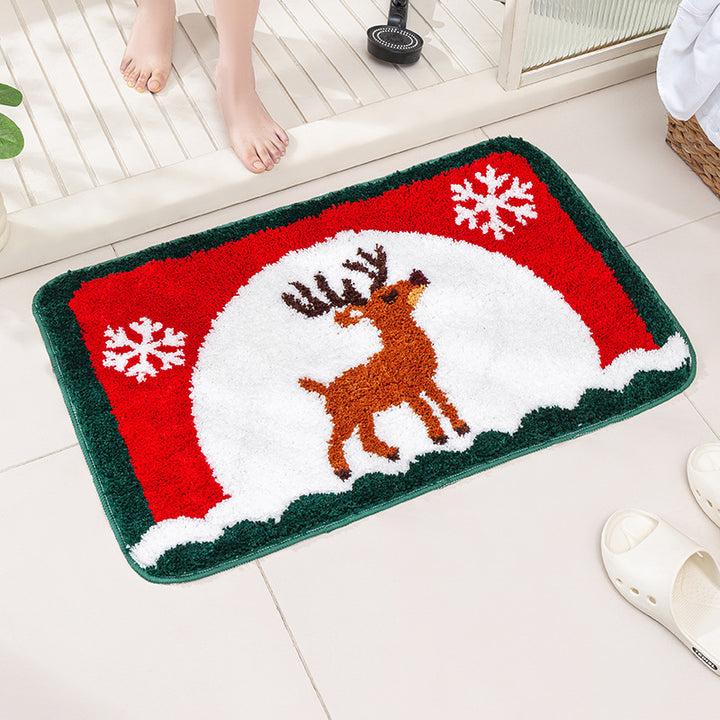 Festive Holiday-Themed Bath Mat