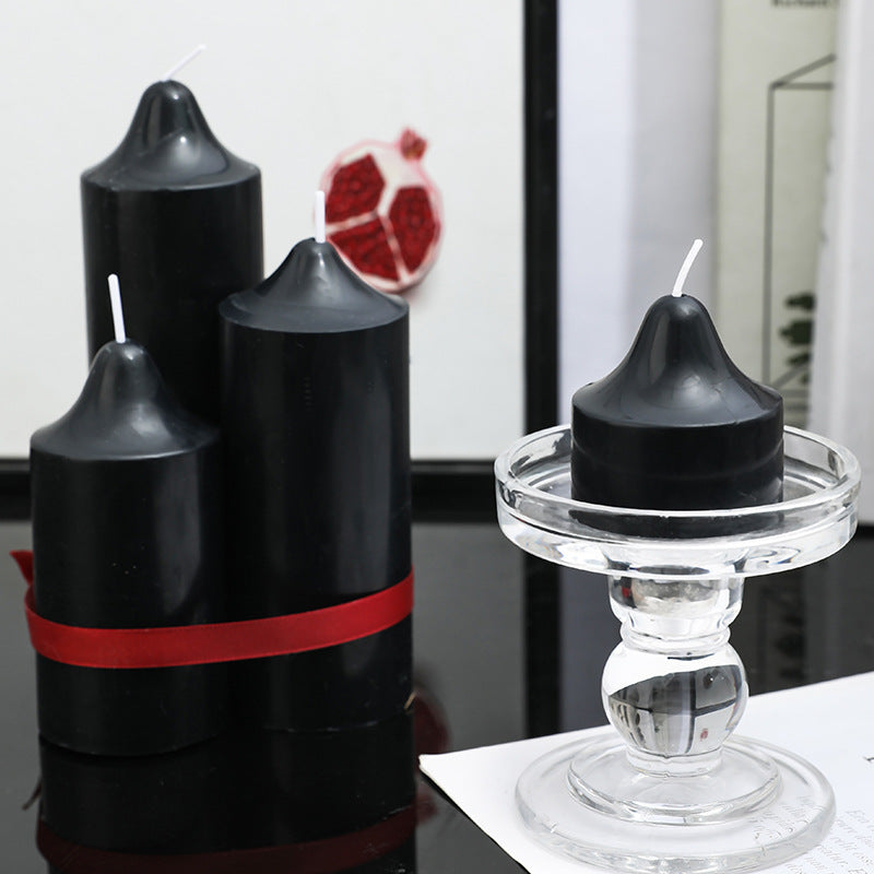 Hand-Poured Dome-Peak Sculptural Pillar Candle
