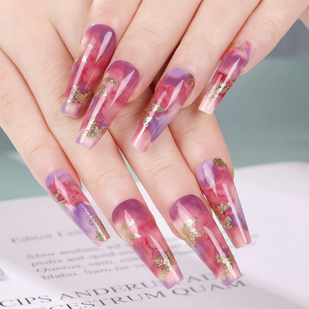 Elegant artificial nails with glitter accents Stornfield