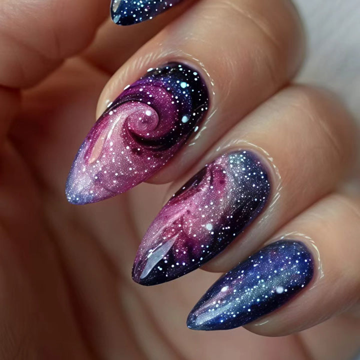 Fantasy Artificial Nails with Galactic Design Stornfield