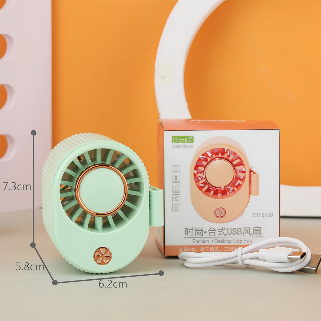 Women portable mini fan with adjustable tilt and USB connection Stornfield
