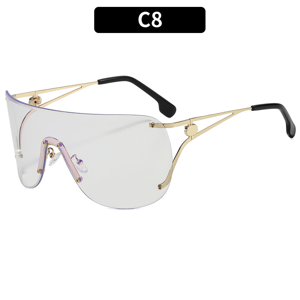 Women's visor-style sunglasses with elegant metal frame Stornfield