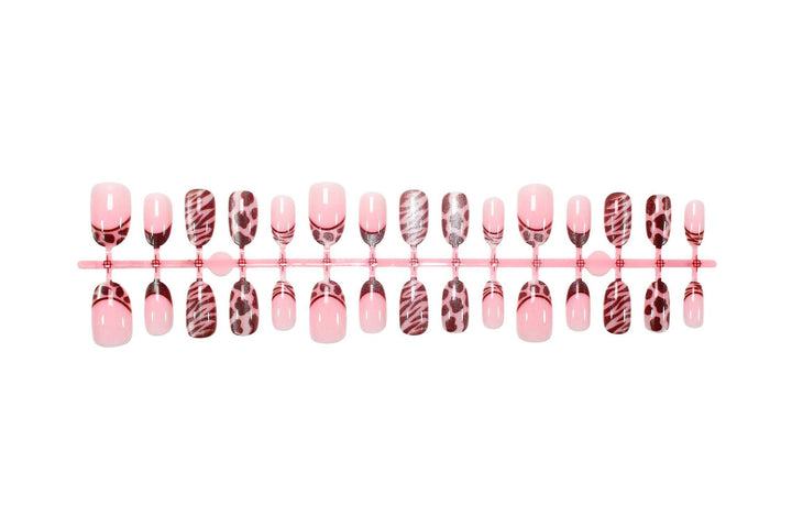 Artificial nail set with modern animal and pattern designs Stornfield