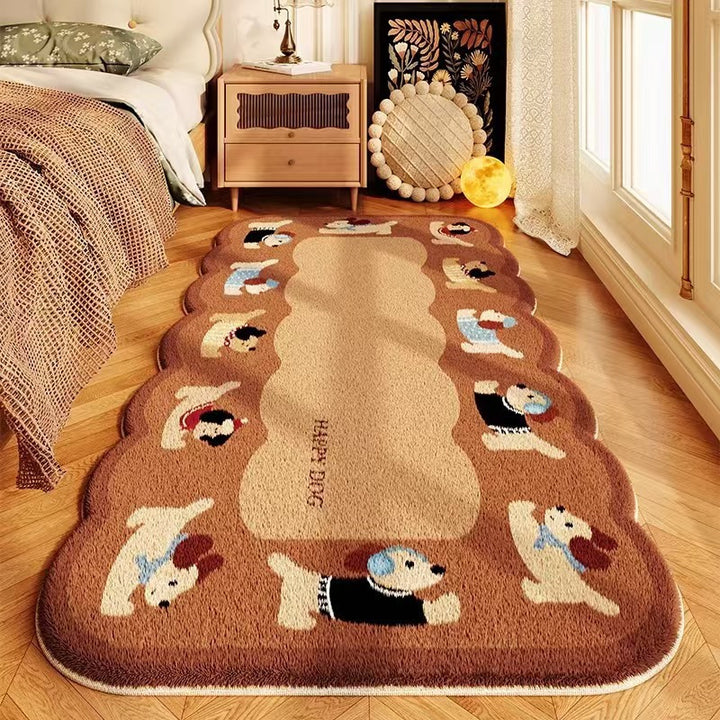 Cute Cartoon Dog-Themed Area Rug