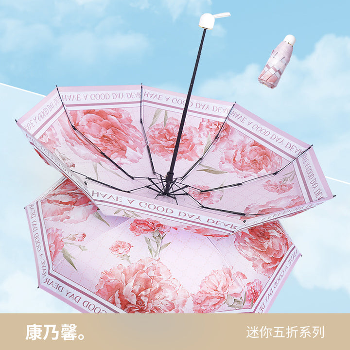 Ladies Foldable Umbrella with Reversed Design Stornfield