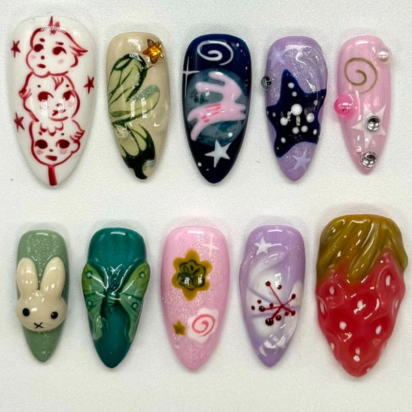 Thematic Artisan Press-On Nail Set Stornfield