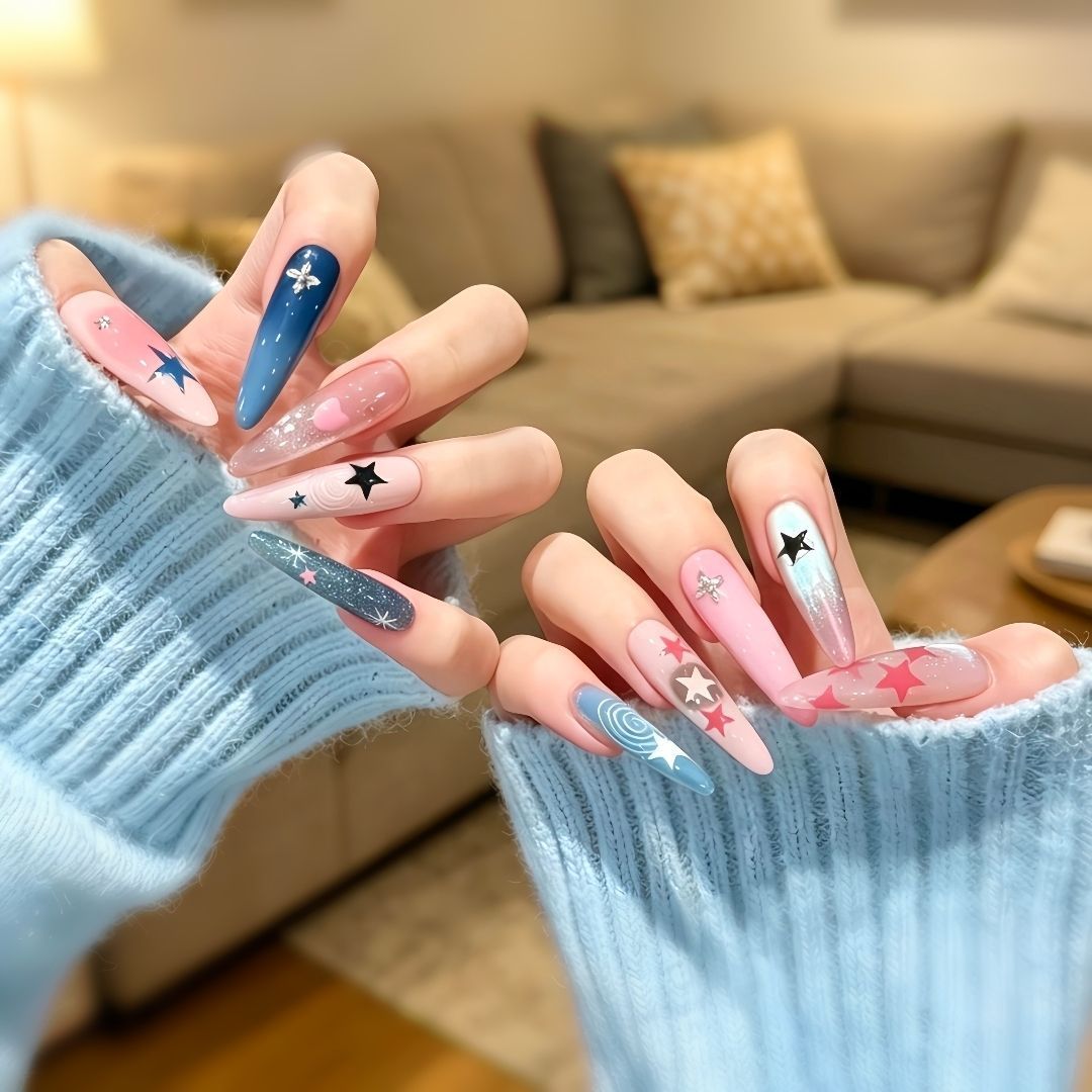 Artistic Long Stiletto Nail Enhancements Stornfield