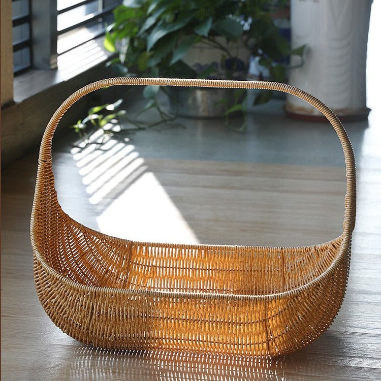 Ladies Handcrafted Rattan Basket with Elegant Contour Stornfield