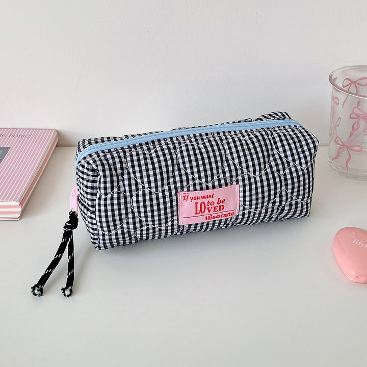 Quilted Gingham Pencil Case Stornfield
