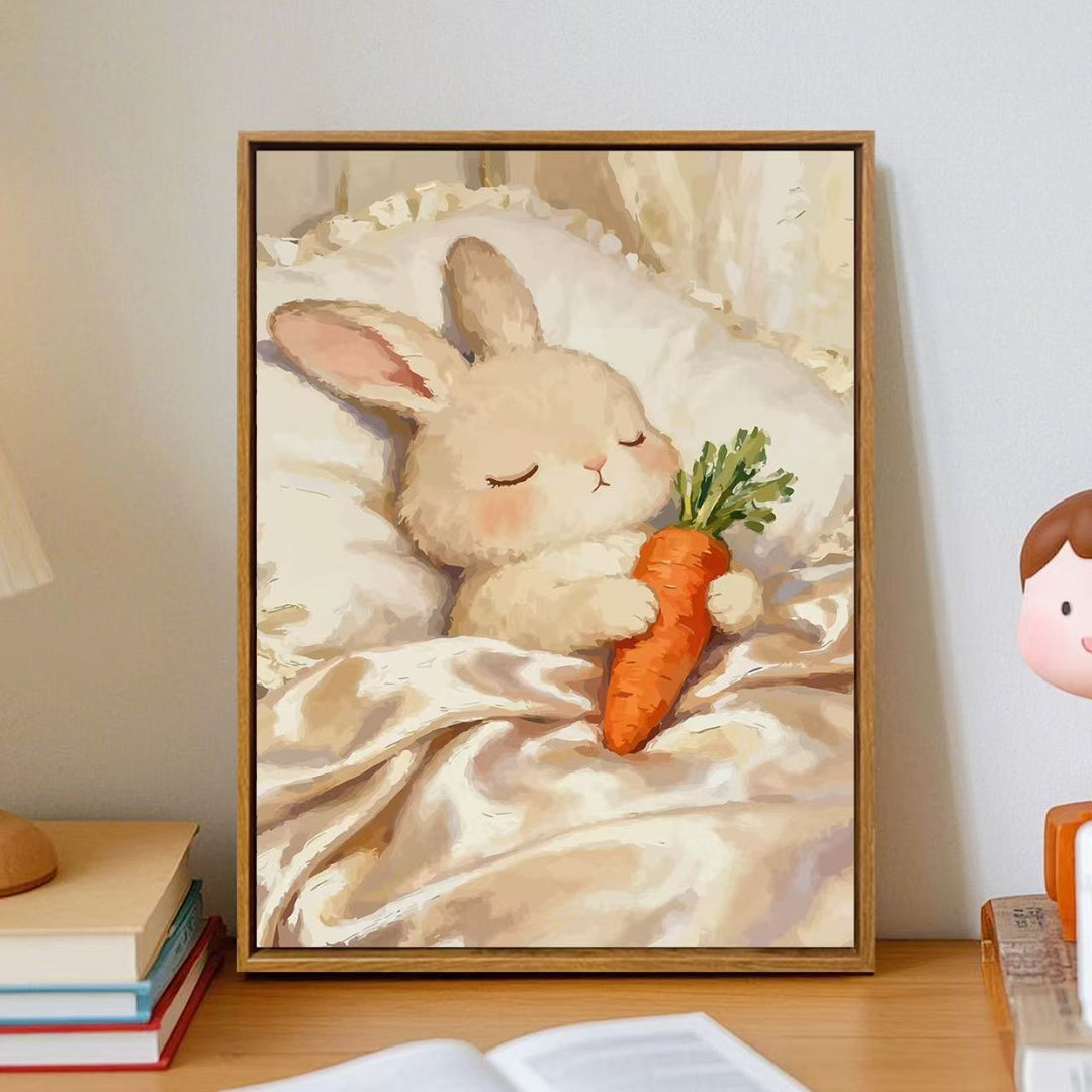 Cozy Cartoon Bunny Wall Art Stornfield