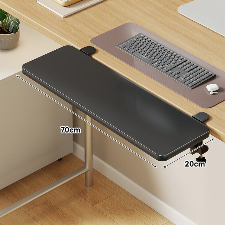 Under-Desk Sliding Keyboard Tray and Desk Extender with Smooth Glide Mount