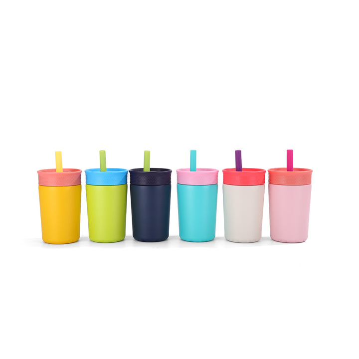 Ladies Insulated Drinking Bottle with Silicone Lid and Straw Stornfield