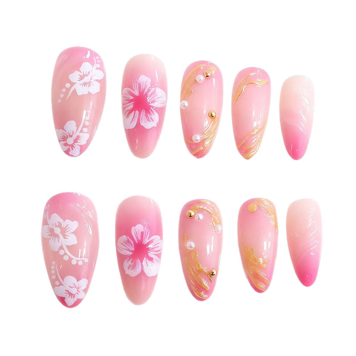 Floral Decorative Acrylic Nail Enhancements Stornfield