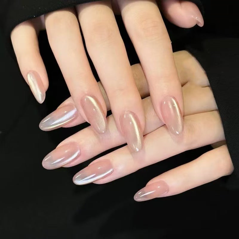 Glossy Almond-Shaped Nail Extensions Stornfield