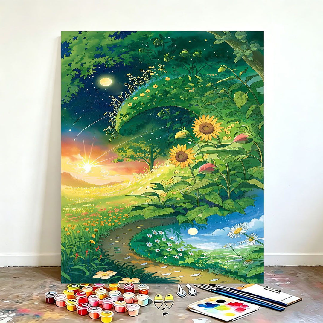DIY Scenic Nature Paint by Numbers Art Kit Stornfield