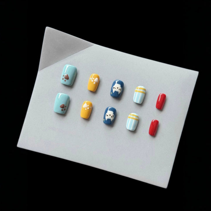 Decorative Character Press-On Nails Set