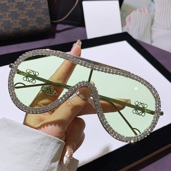 Women's Glamorous Sunglasses with Rhinestone-Embellished Frame Stornfield