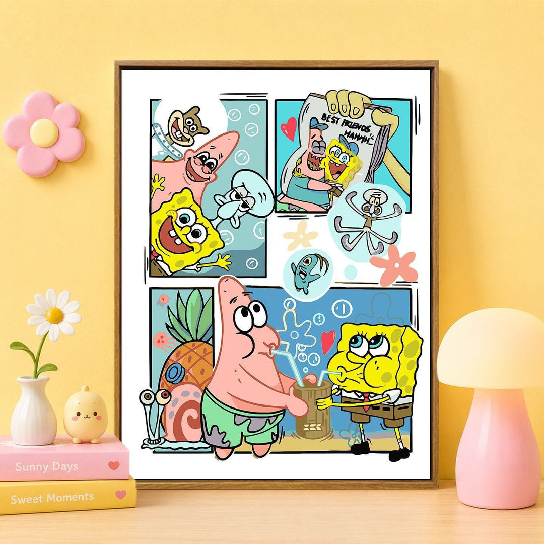 Cartoon Character Themed Wall Art Print Stornfield