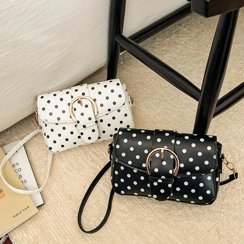 Polka Dot Patterned Crossbody Handbag