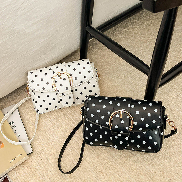 Polka Dot Patterned Crossbody Handbag