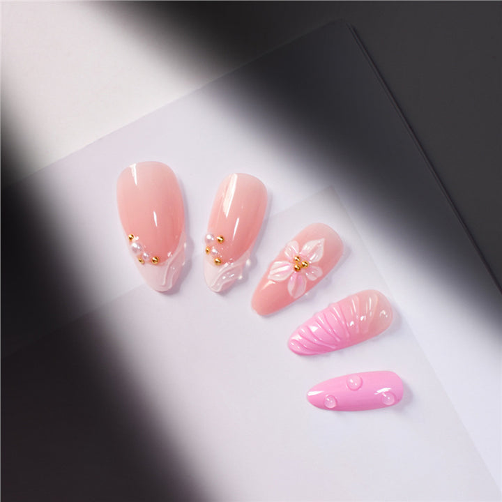 Artistic 3D Floral Press-On Nail Kit Stornfield