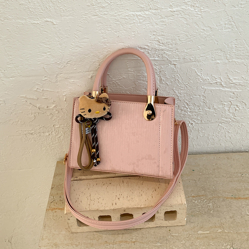 Elegant Textured Handheld Shoulder Bag