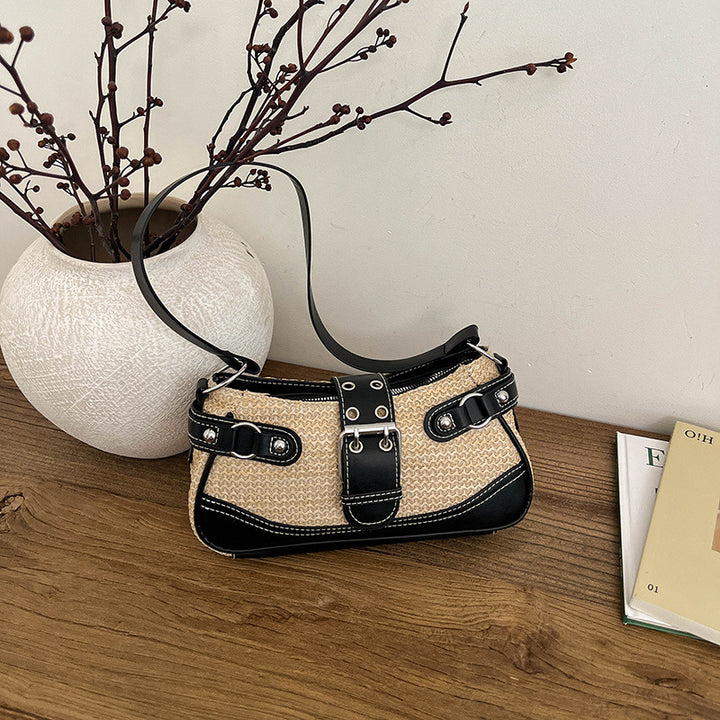 Textured Woven Handbag