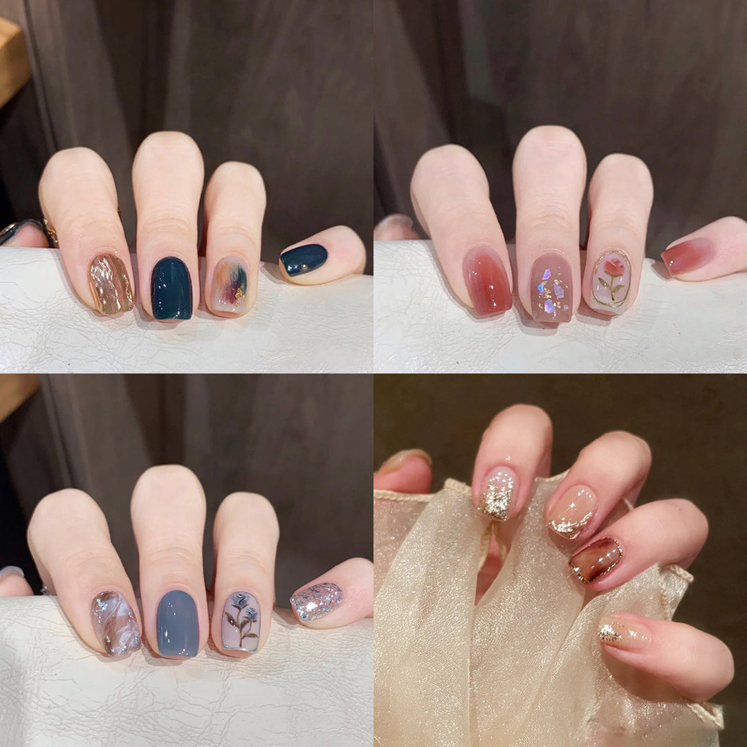 Artistic nail decoration with glitter details Stornfield