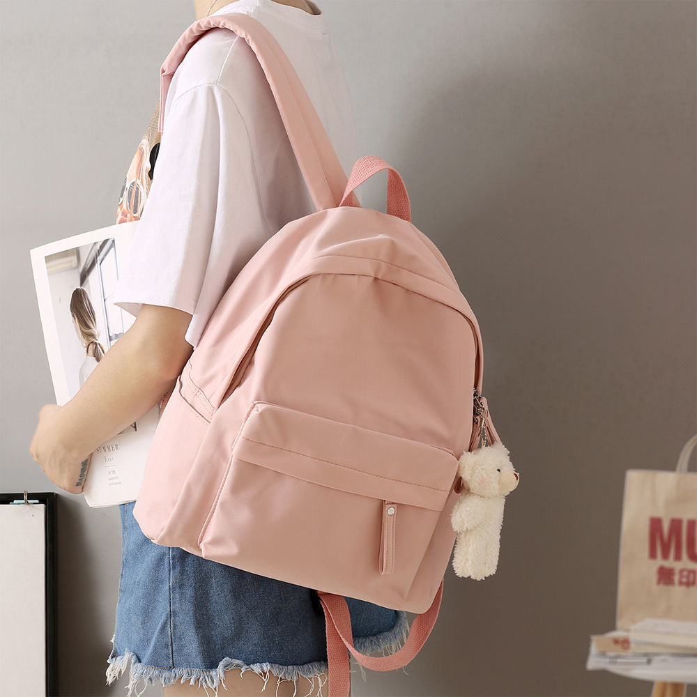 Casual Backpack with Plush Keychain Stornfield