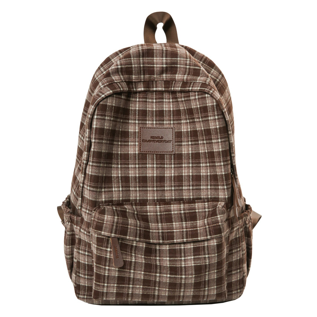 Checked Patterned Casual School Backpack Stornfield