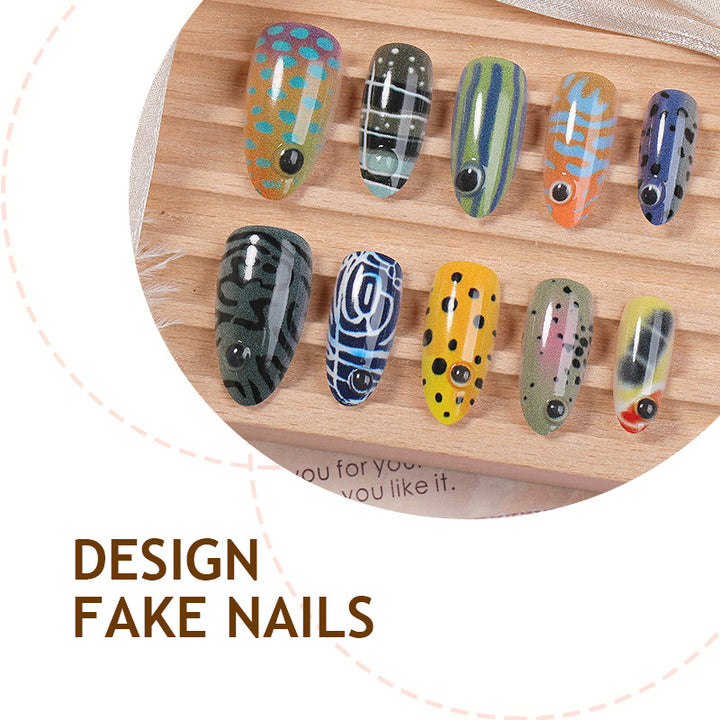 Artificial nail set with maritime fish design Stornfield
