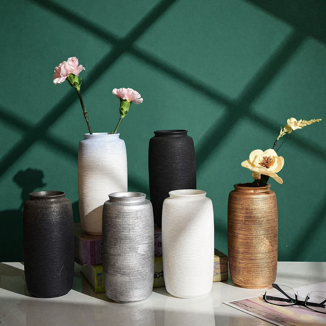 Textured Decorative Ceramic Vase